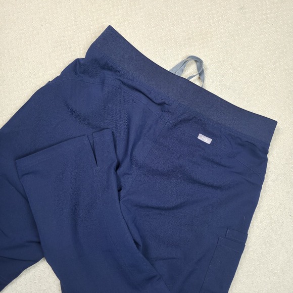FIGS Kade Straight Leg Scrub Pants Womens M Medium Navy Blue Medical Nurse FIONx - Picture 7 of 13